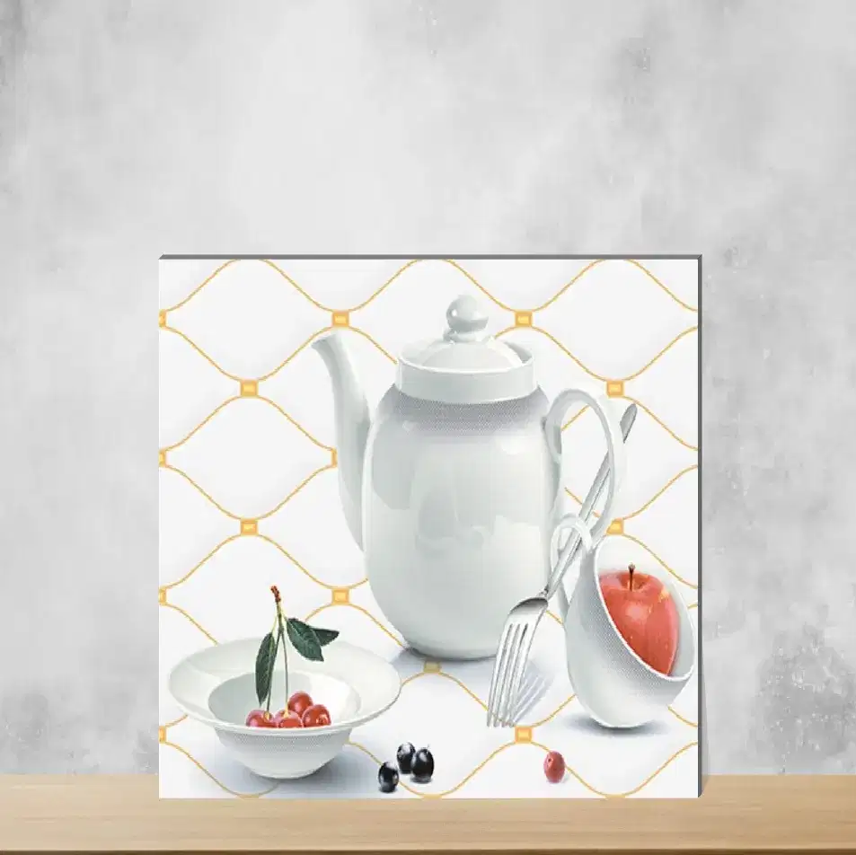 Polar White & Red Highlighter Tiles Rectangular Tiles TL-3334-B (18x12 inch | 7 mm)-0