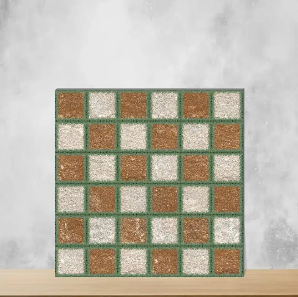 Vitrified Block Brown Marbles & Stones Matt Square Tiles TL-3470 (12x12 inch | 8 mm)-0