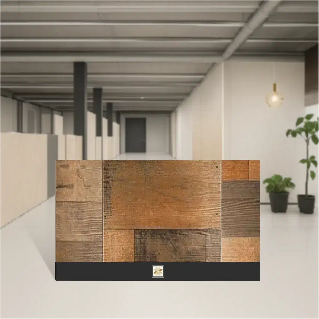 Hazelnut Brown Wooden Effect Rectangular Tiles TL-3569 (40x8 inch | 9.5 mm)-0