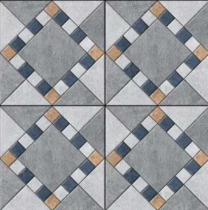 Vitrified Gris Marbles & Stones Matt Square Tiles TL-3935 (16x16 inch | 12 mm)-0