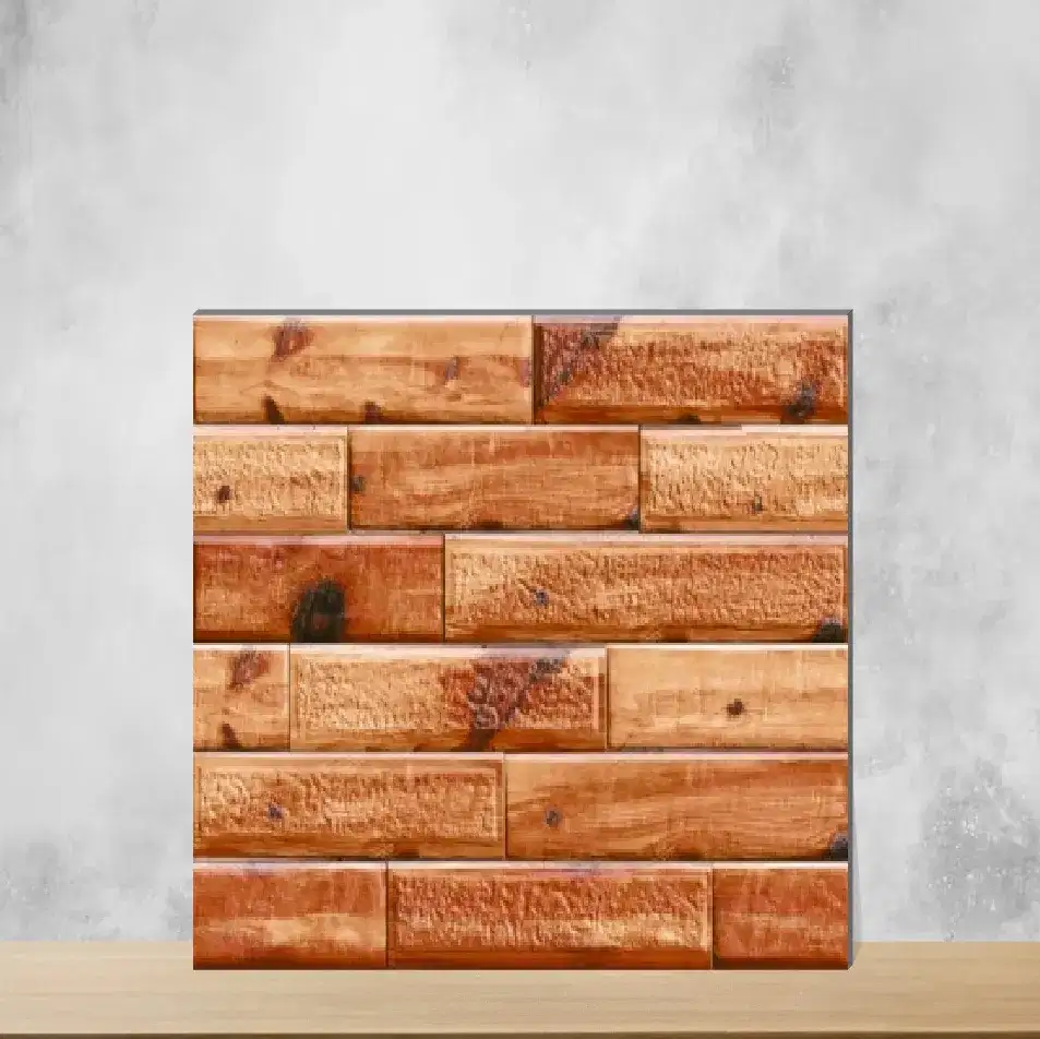 Ceramic Raw Umber Wooden Effect Matt Rectangular Tiles TL-4044 (12x18 inch | 8 mm)-0