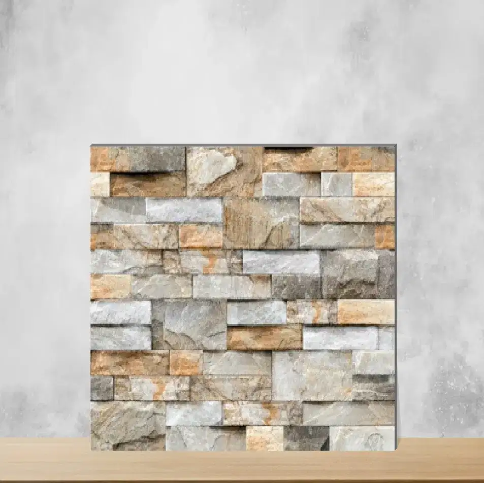 Ceramic Elevation Stone Matt Rectangular Tiles TL-4225 (12x18 inch | 8 mm)-0