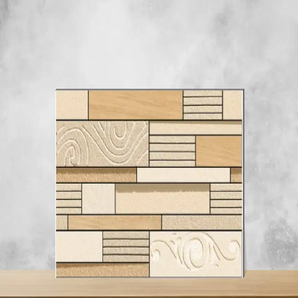 Ceramic Elevation Stone Matt Rectangular Tiles TL-4260 (12x18 inch | 8 mm)-0