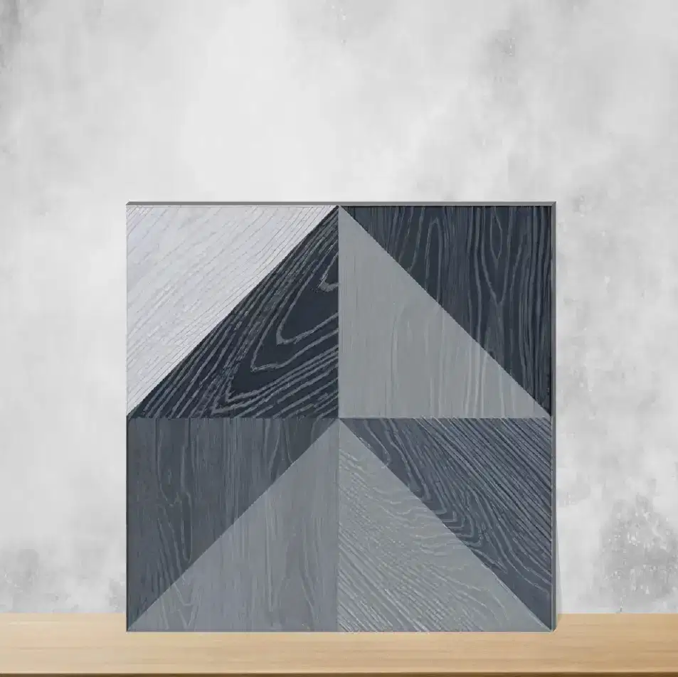 Ceramic Sliced Blue Wood Moroccans Matt Square Tiles TL-4341-C (12x12 inch | 9 mm)-0