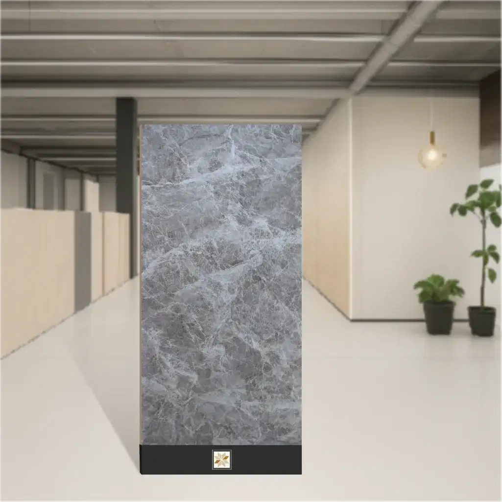 Vitrified Natural Rhythm Marbles & Stones Glossy Rectangular Tiles TL-4446 (4x2 feet | 9 mm)-0