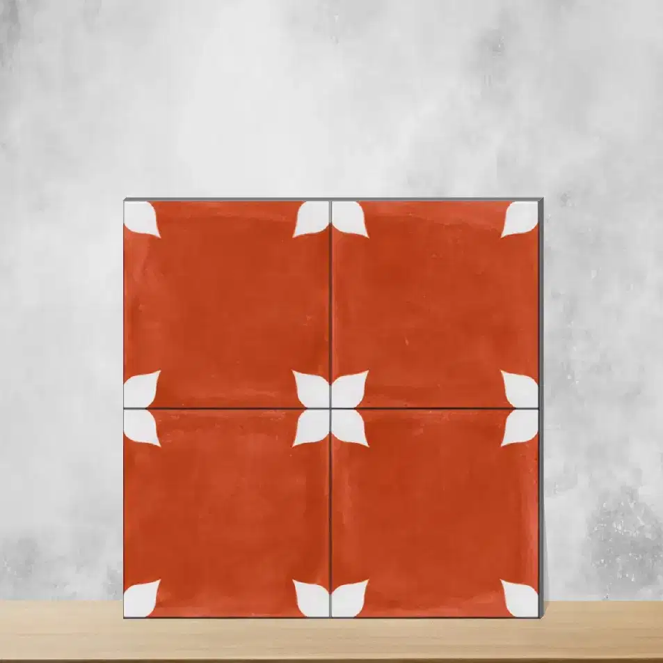 Ceramic Athangudi Earth Brown Moroccans Matt Square Tiles TL-4486-F (12x12 inch | 9 mm)-0