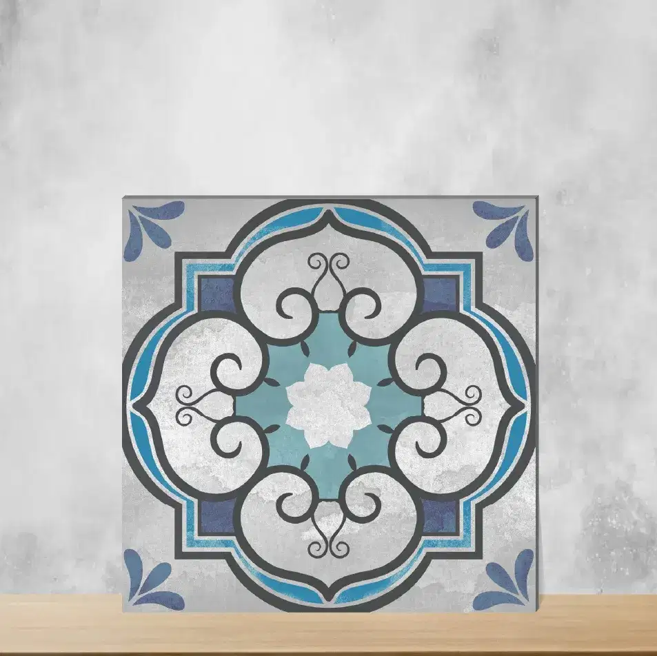 Vitrified Zellige Forest Sapphire Moroccans Matt Square Tiles TL-4578 (12x12 inch | 9 mm)-0