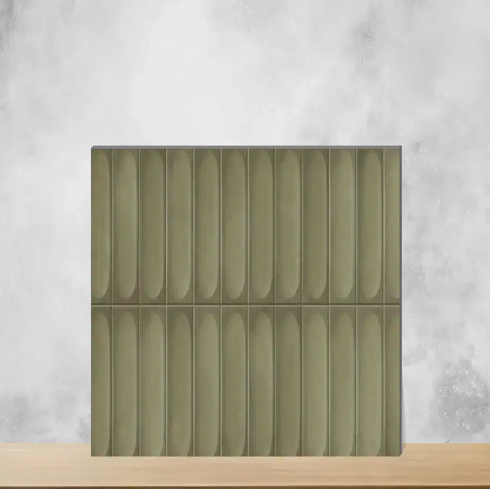 Ceramic Cuba Green Highlighter Tiles Glossy Rectangular Tiles TL-4759-D (24x12 inch | 9 mm)-0