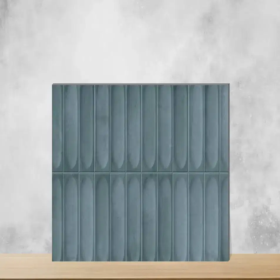 Ceramic Cuba Aqua Highlighter Tiles Glossy Rectangular Tiles TL-4759-B (24x12 inch | 9 mm)-0