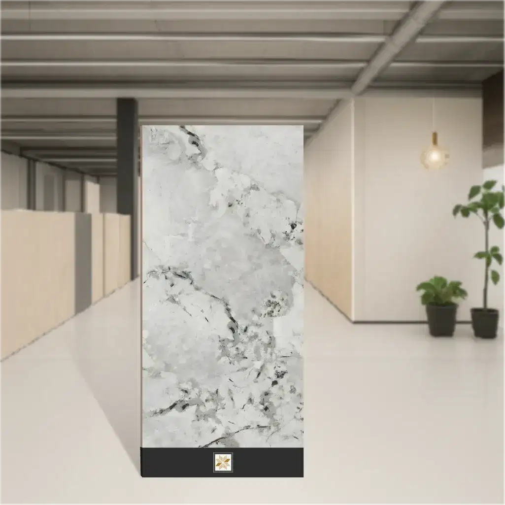 Vitrified Omrican Mocha Marbles & Stones Matt Rectangular Tiles TL-4813 (4x2 feet | 9 mm)-0