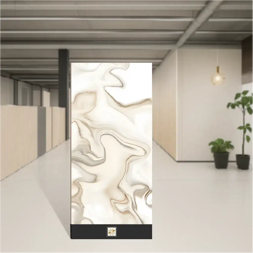 Vitrified Fenda Onex Beige Marbles & Stones Matt Rectangular Tiles TL-4820 (4x2 feet | 9 mm)-0