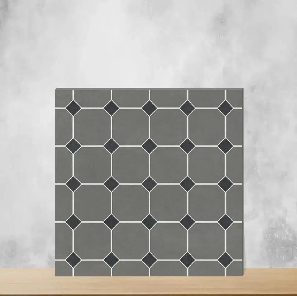 Vitrified Trend Grey Decor 6003 Moroccans Matt Square Tiles TL-5192 (8x8 inch | 8 mm)-0