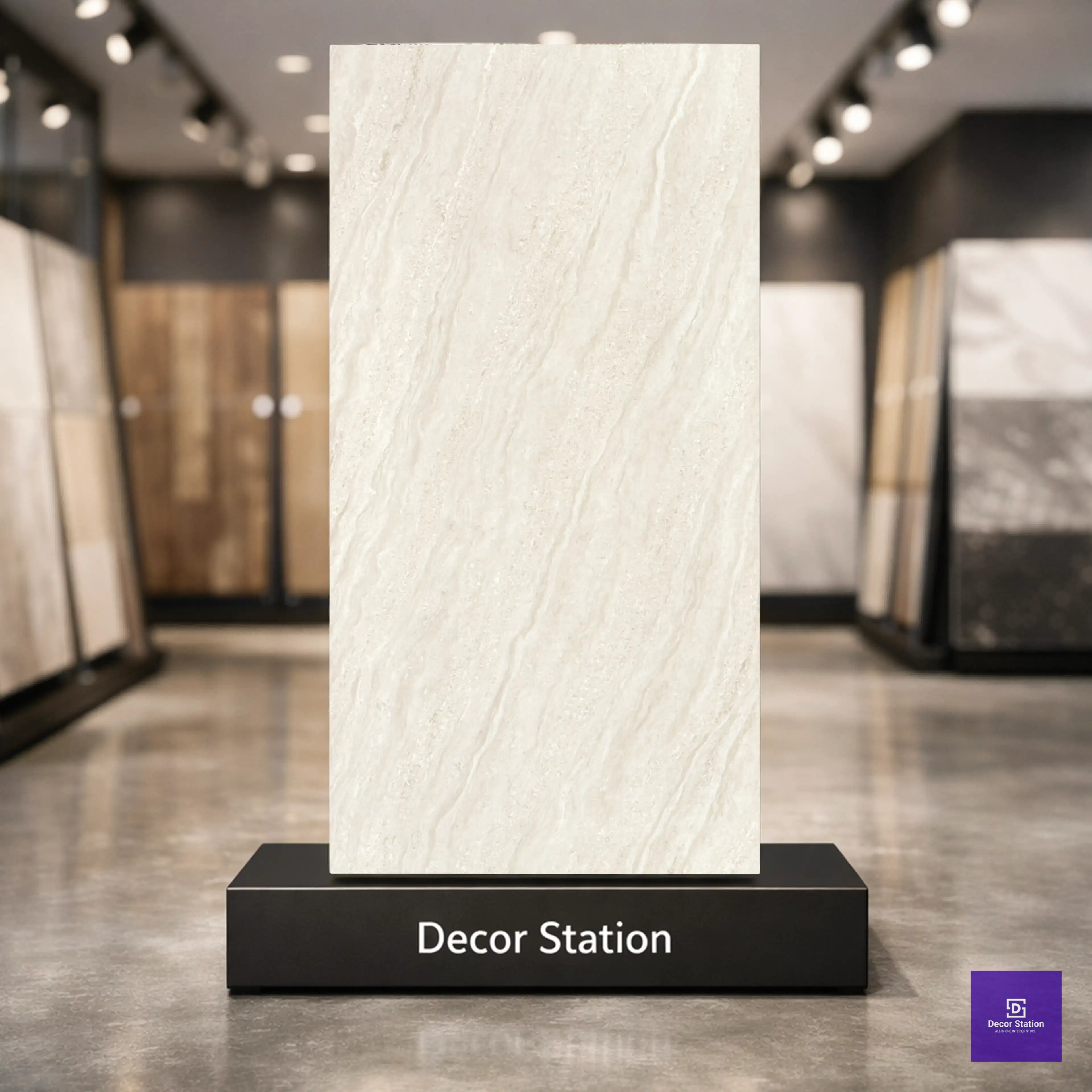 Ascella Crema Marble Look High Gloss 2.5x5 ft 9.5 mm tile | TL-52889-B-0