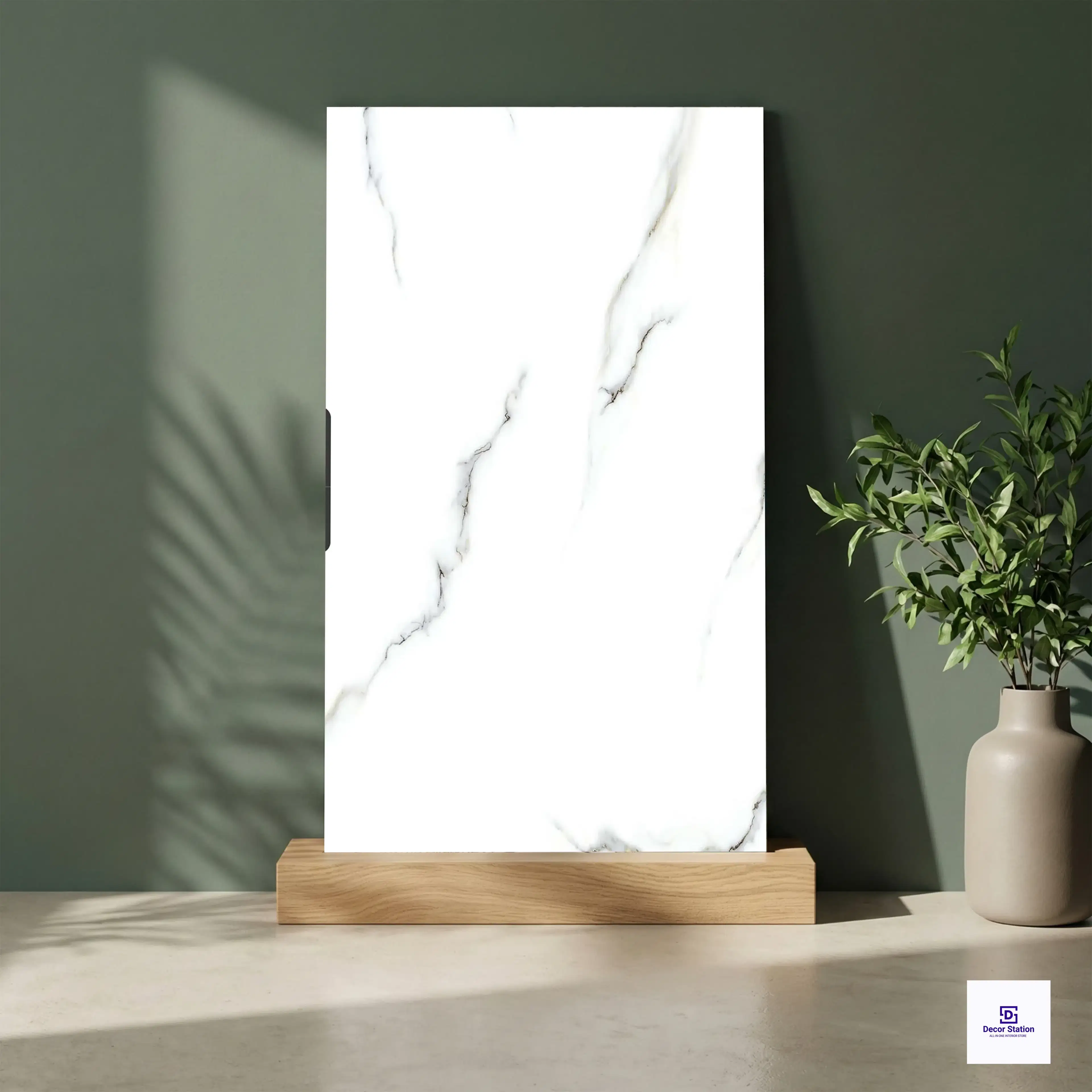 White Mahavir Statuario Glossy 2x4 ft 8.5mm Tile | TL-53479-C-0