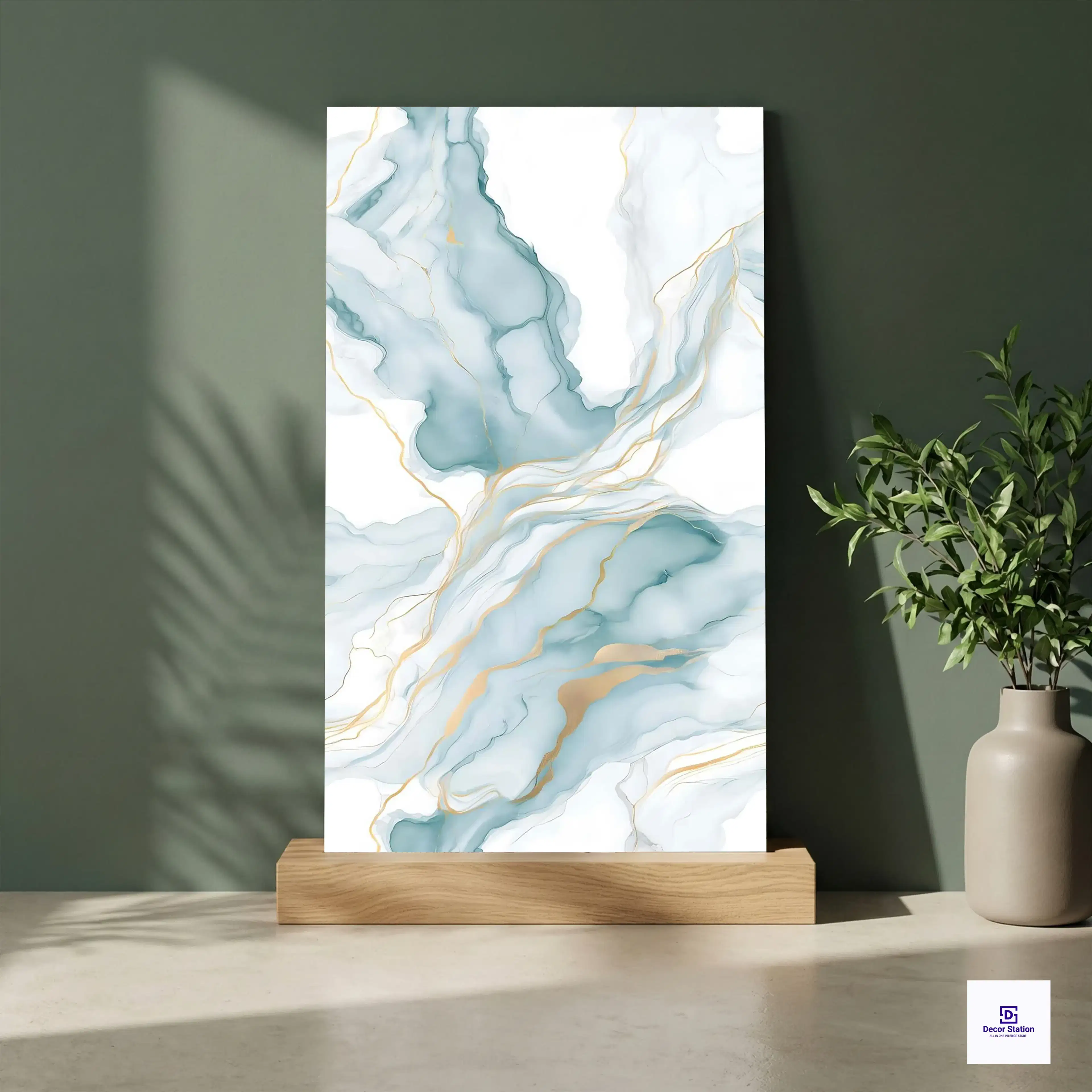 Grey Gorgeous aqua grey Glossy 2x4 ft 8.5mm Tile | TL-53490-A-0