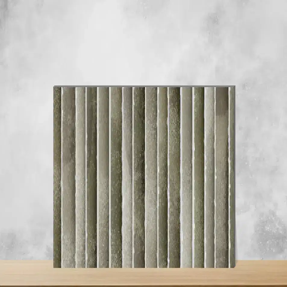 Ceramic Snaper Kitkat Green Army Glossy Rectangular Tiles TL-5938-E (12x4 inch | 8 mm)-0