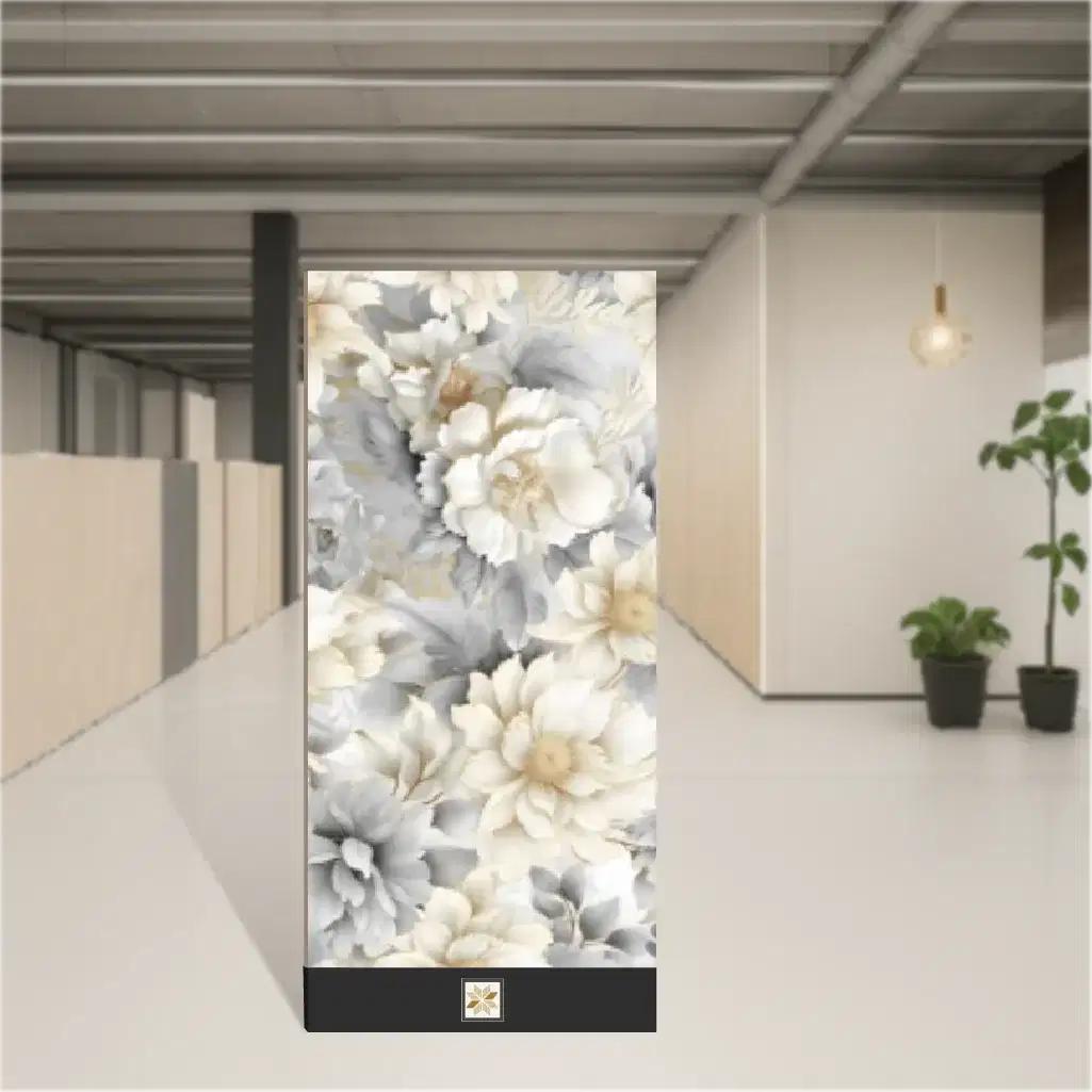 Vitrified Tropical Florals Glossy Rectangular Tiles TL-6017 (4x2 feet | 9 mm)-0