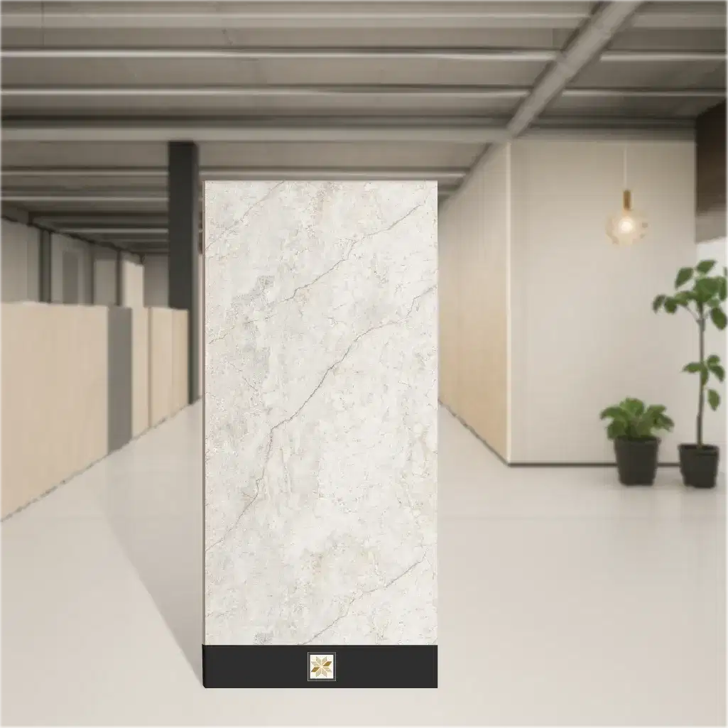 Vitrified Moon Stone Mist Marbles & Stones Matt Rectangular Tiles TL-6091 (8x4.1 feet | 9 mm)-0