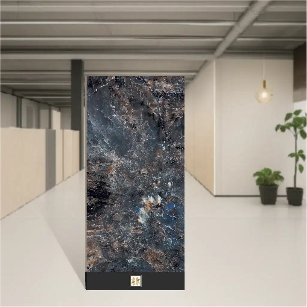 Vitrified Lemurian Natural Marbles & Stones Hi-Glossy Rectangular Tiles TL-640 (4x2 feet | 9 mm)-0