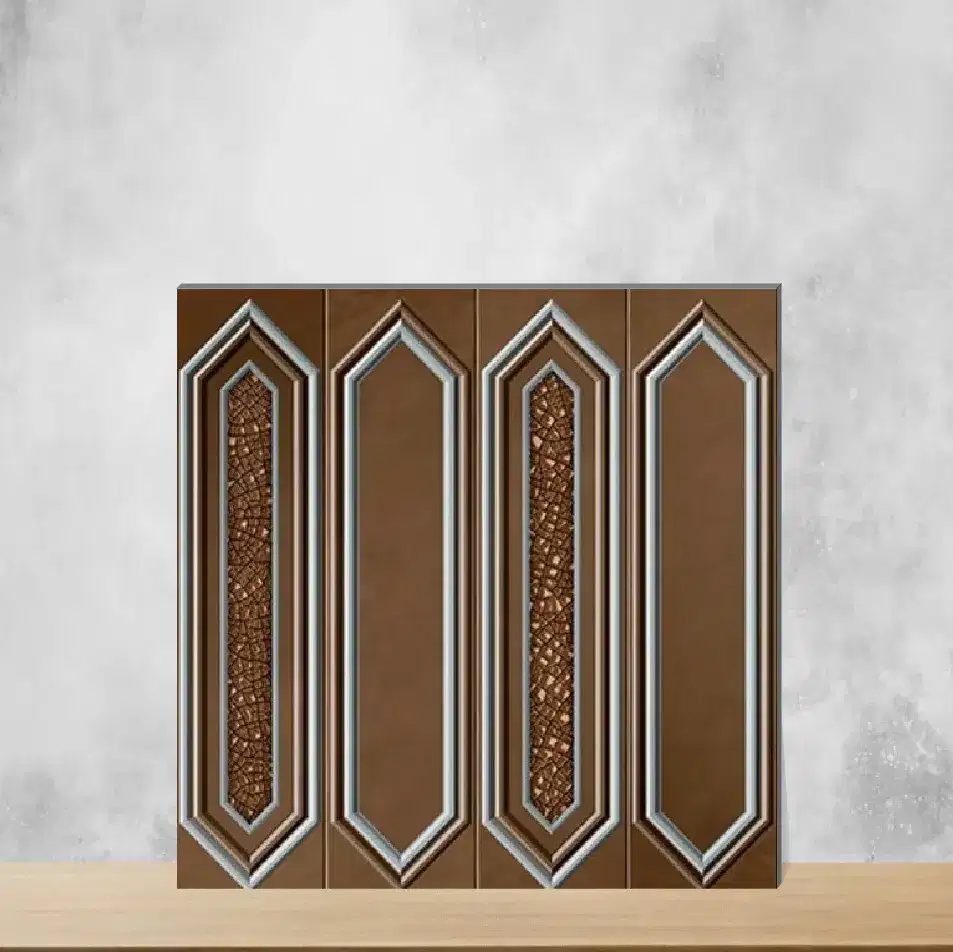 Ceramic Picket Cosmo Pecan Highlighter Tiles Glossy Square Tiles TL-6473-G (12x12 inch | 10 mm)-0