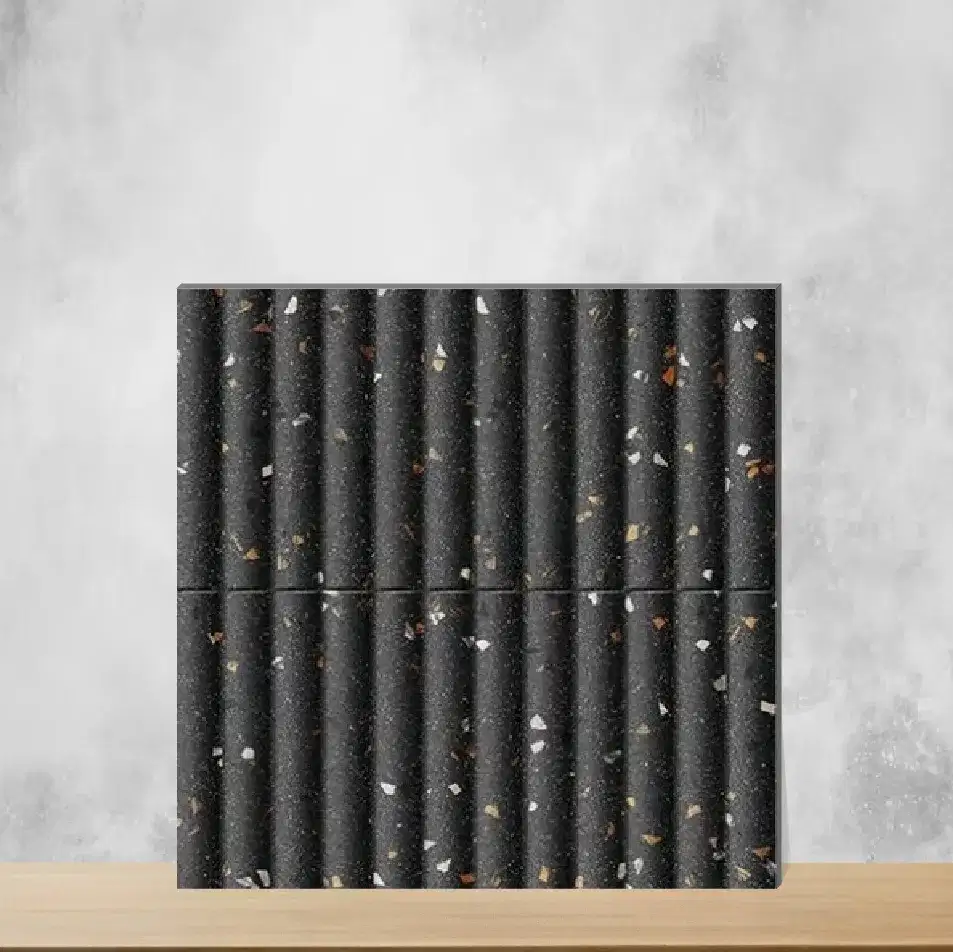 Ceramic Bumpy Cosmo Sable Glossy Square Tiles TL-6440-J (12x12 inch | 10 mm)-0