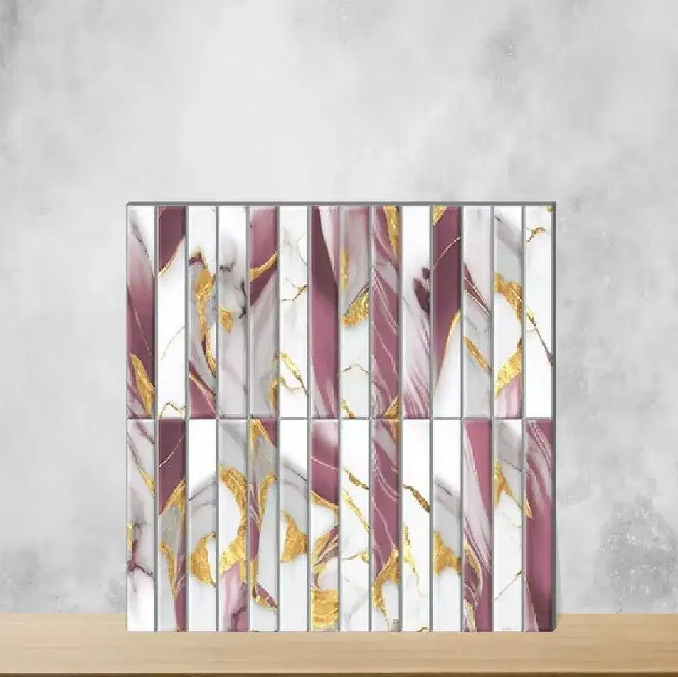 Ceramic Bissel Cosmo Damson Glossy Square Tiles TL-6457-E (12x12 inch | 10 mm)-0