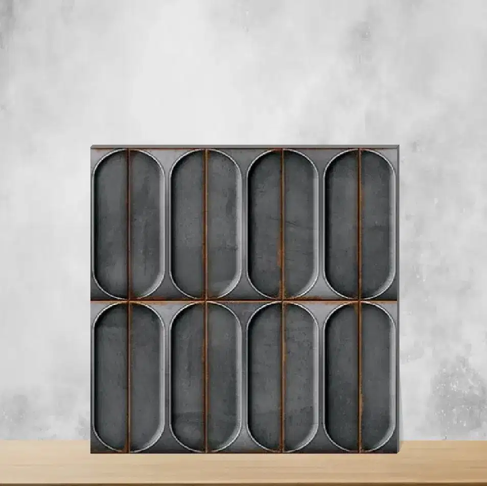 Ceramic Opal Cosmo Charcoal Highlighter Tiles Glossy Square Tiles TL-6460-C (12x12 inch | 10 mm)-0