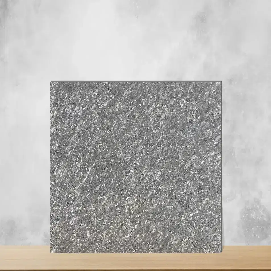 Vitrified Leaden Grey Marbles & Stones Glossy Square Tiles TL-6822 (2x2 feet | 9 mm)-0