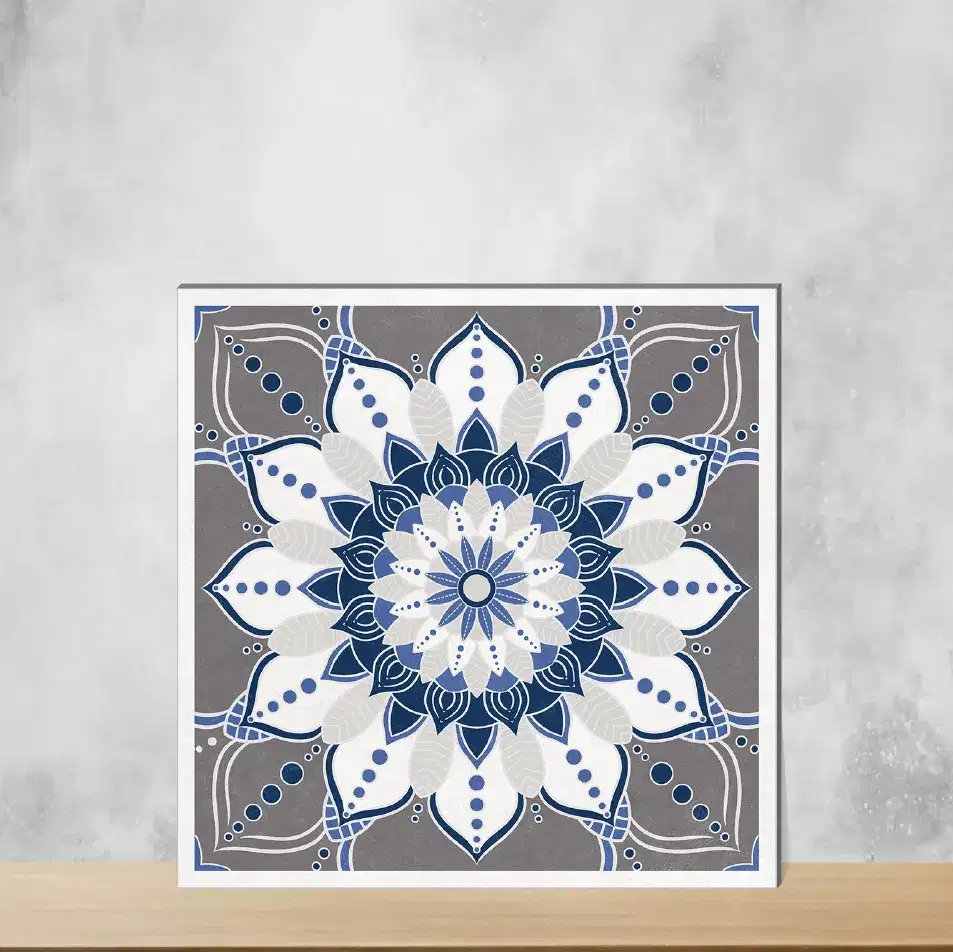 Vitrified Glito Blue Moroccans Glossy Square Tiles TL-6845 (2x2 feet | 9 mm)-0