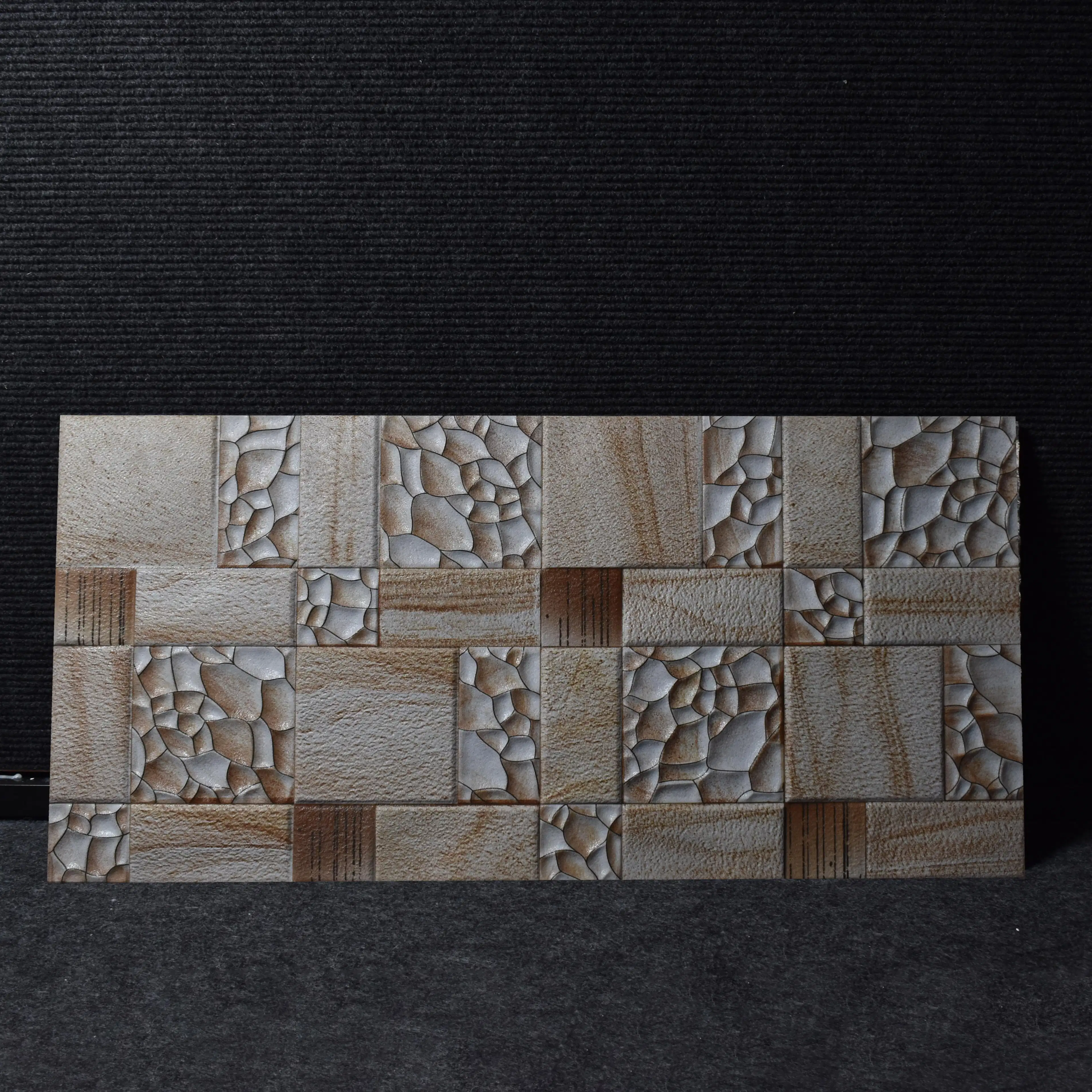 Cashew Beige Elevation Stone Rectangular Tiles TL-7129 (24x12 inch | 9 mm)-0