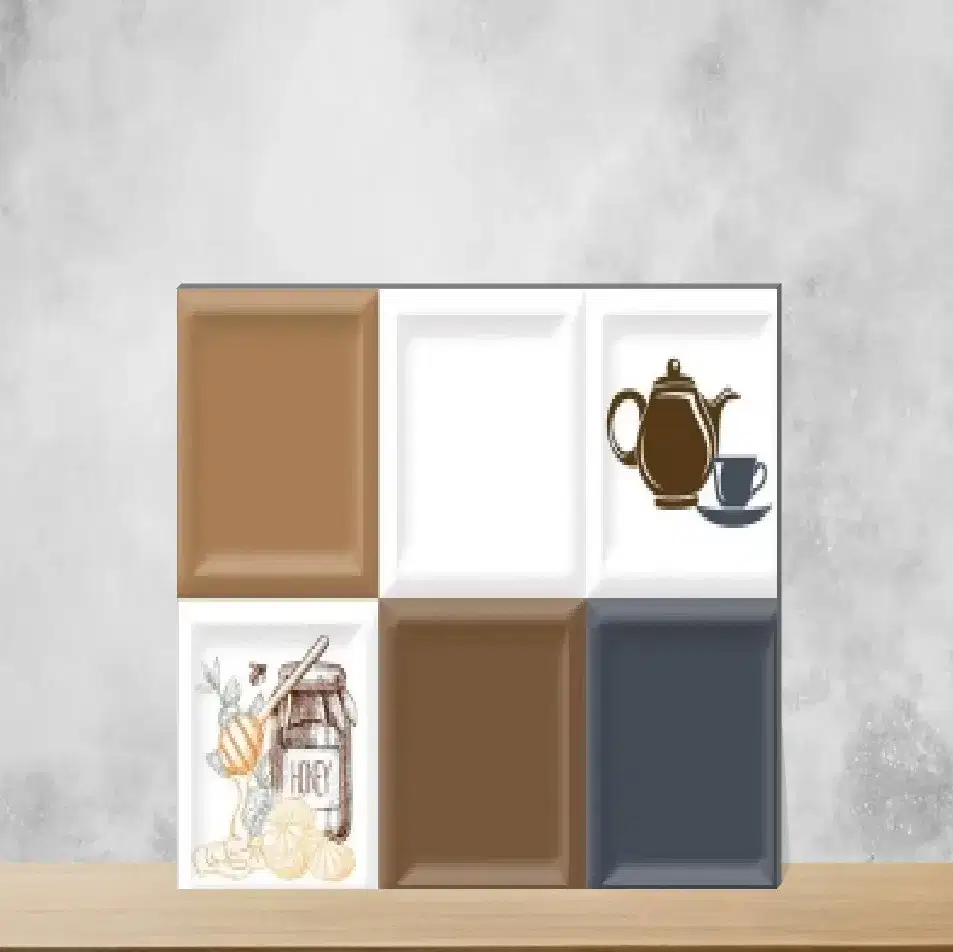 Ceramic Davys Grey Highlighter Tiles Glossy Rectangular Tiles TL-7208-D (12x18 inch | 6 mm)-0