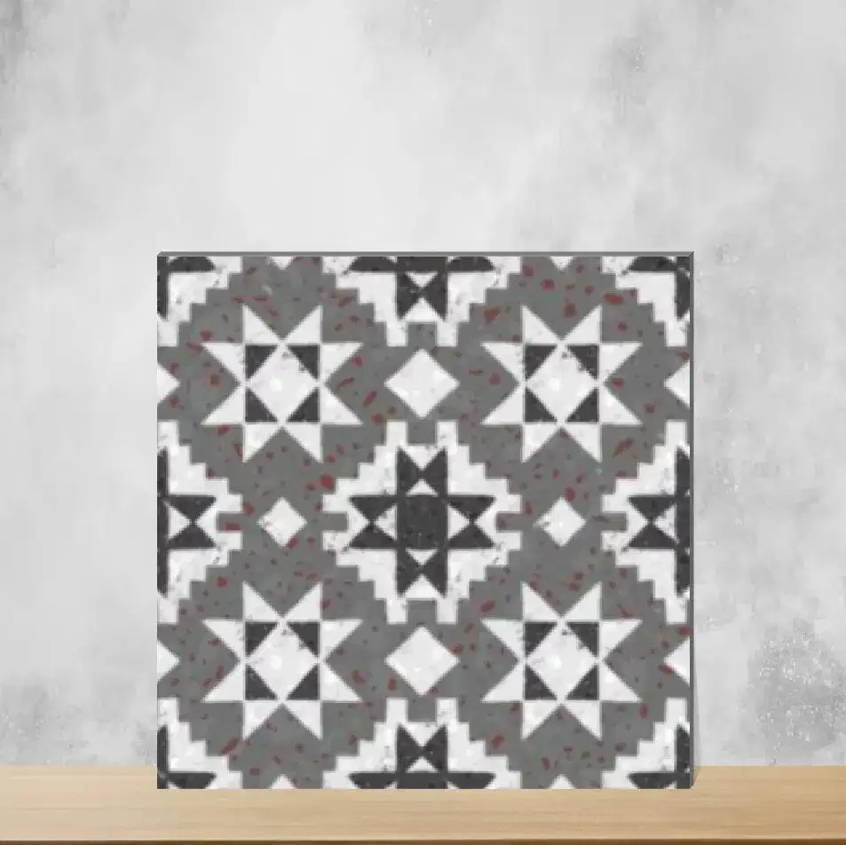 Vitrified Moonlit Alloy Moroccans Matt Square Tiles TL-7232 (2x2 feet | 9 mm)-0