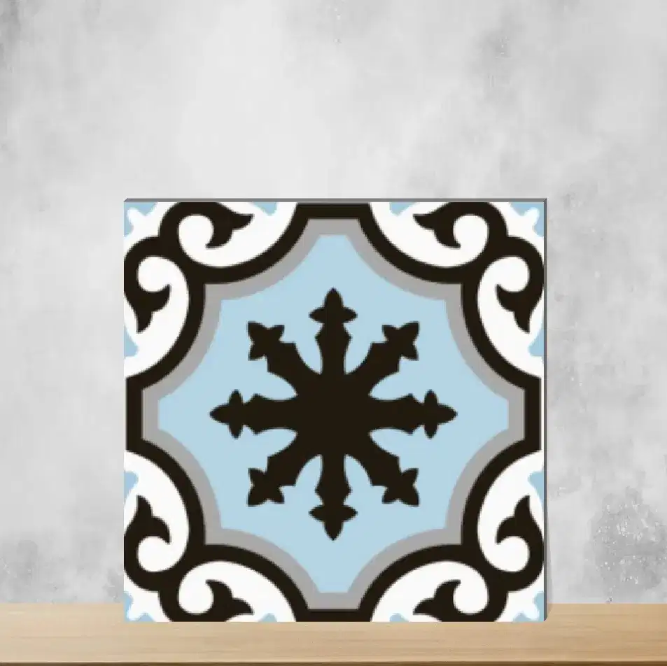 Vitrified Graphite Lace Moroccans Matt Square Tiles TL-7234-C (12x12 inch | 9 mm)-0