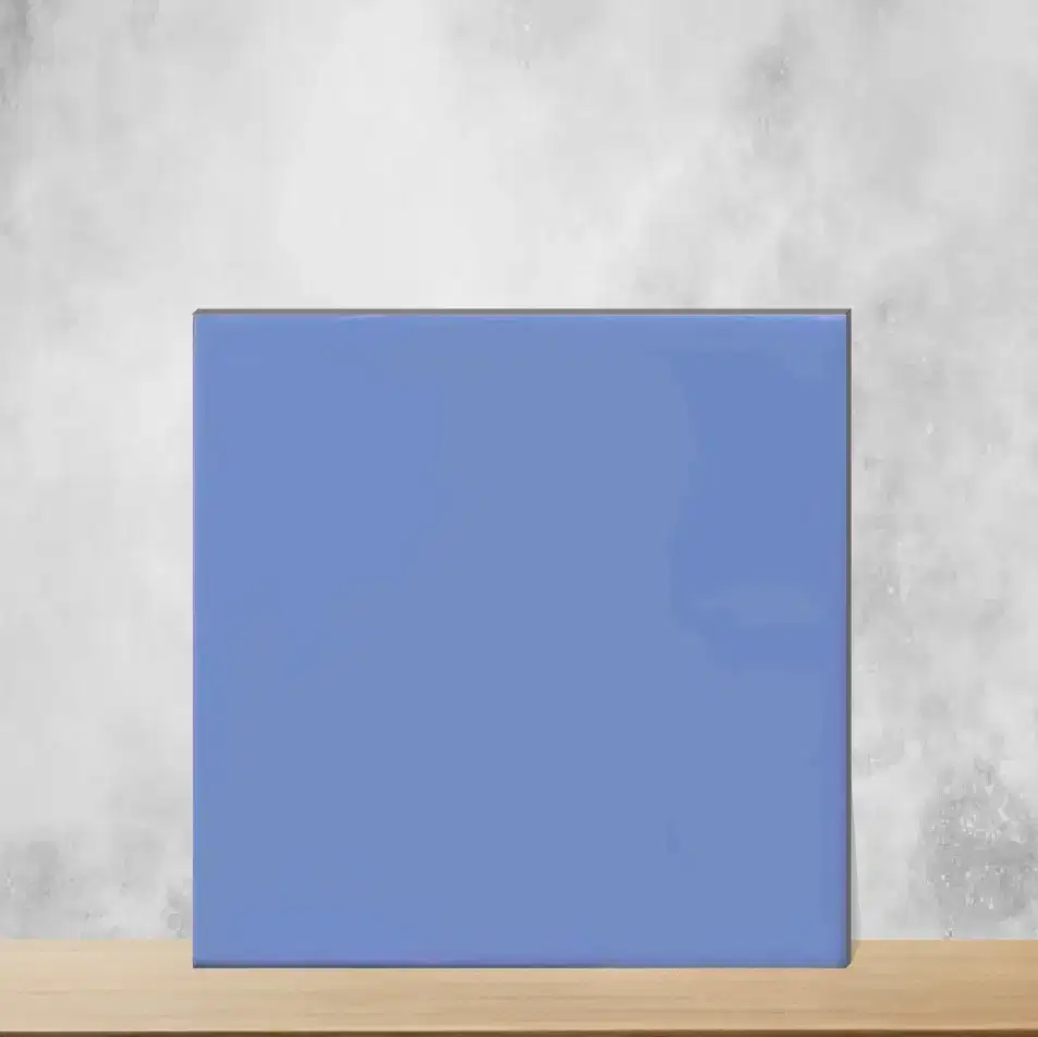 Ceramic Al Blue Plain Solids Glossy Square Tiles TL-7295 (8x8 inch | 6 mm)-0
