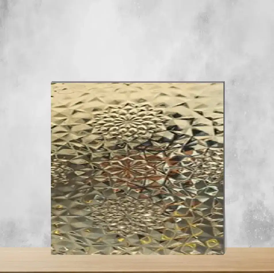 Ceramic Pyramid Gold Decor Highlighter Tiles Glossy Rectangular Tiles TL-7334 (12x24 inch | 9 mm)-0