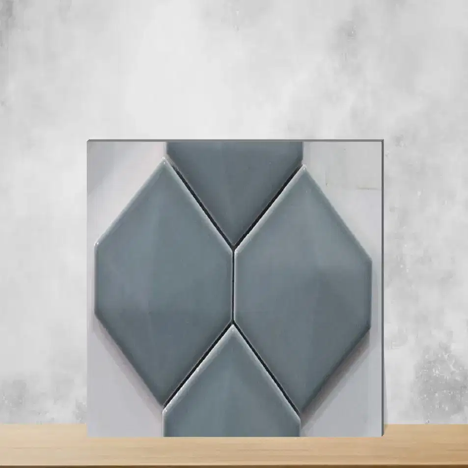 Diamond Back Design Rectangular Tiles TL-7722-B (11x13 inch | 10 mm)-0