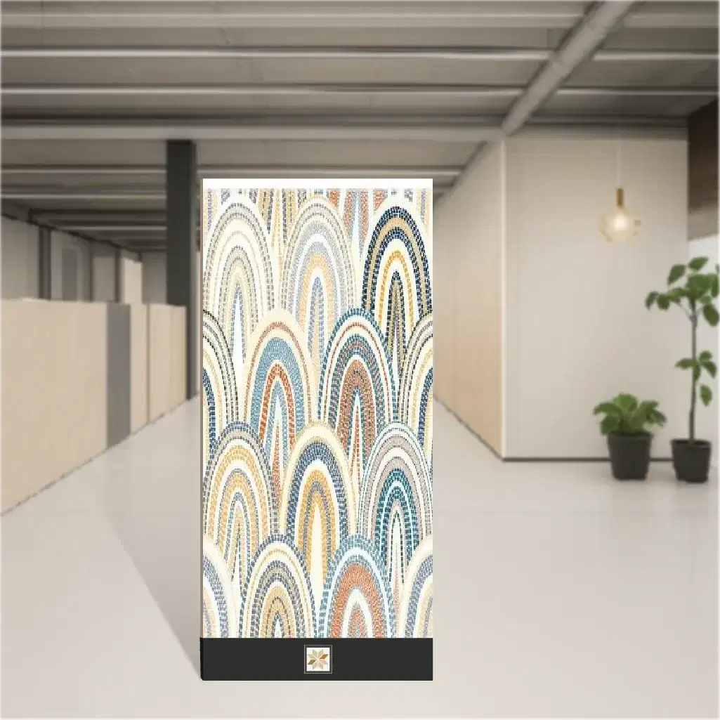 Vitrified Vivid Wave Geometric & Abstracts Matt Rectangular Tiles TL-7736 (4x2 feet | 9 mm)-0