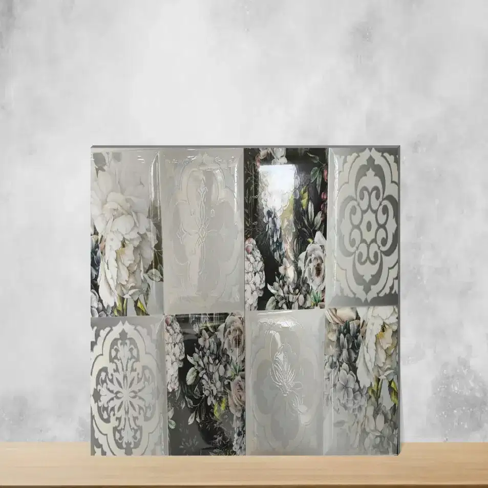 Piazza Roselle HL2 Highlighter Tiles Glossy Square Tiles TL-7945-C (12x12 inch | 9 mm)-0