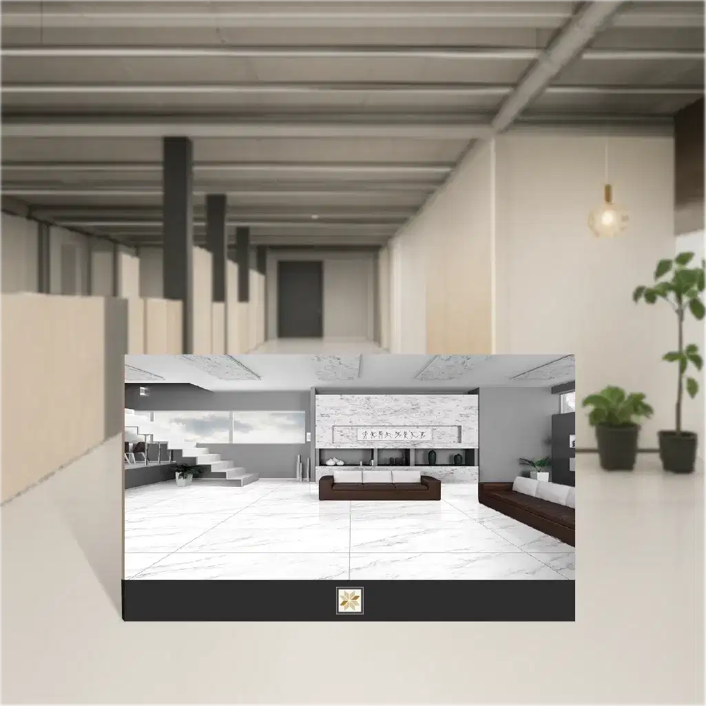 Vitrified Alabaster White Marbles & Stones Hi-Glossy Rectangular Tiles TL-8165 (4x2 feet | 9 mm)-0