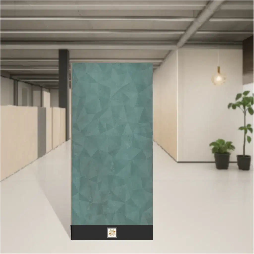 Simero Foil Verdigris Aqua Decor Geometric & Abstracts Matt Rectangular Tiles TL-8419 (4x2 feet | 9 mm)-0