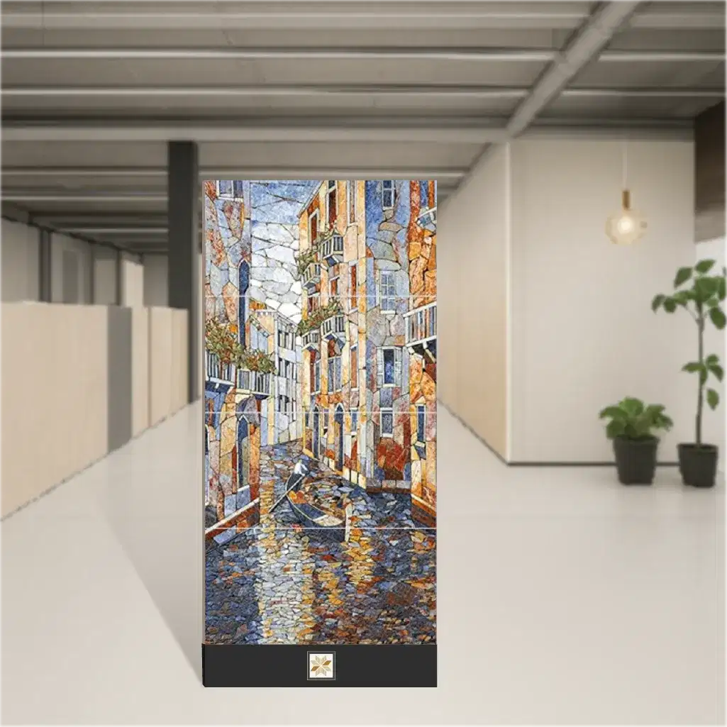 Vitrified Rowboat City Glossy Rectangular Tiles TL-8497 (4x2 feet | 9 mm)-0