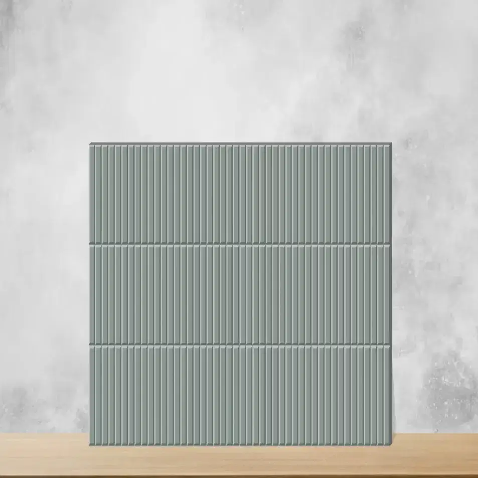 Ceramic Sage Rise Grey Glossy Rectangular Tiles TL-9066-B (24x12 inch | 9 mm)-0
