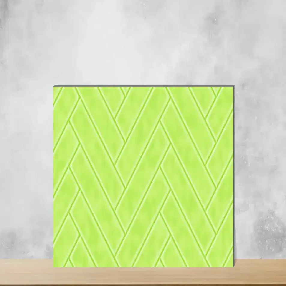 Ceramic Meadowglide Green Glossy Rectangular Tiles TL-9080-C (24x12 inch | 9 mm)-0