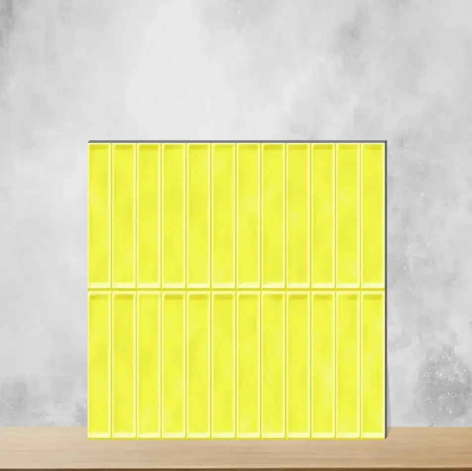 Ceramic Amberline Yellow Glossy Rectangular Tiles TL-9082-D (24x12 inch | 9 mm)-0