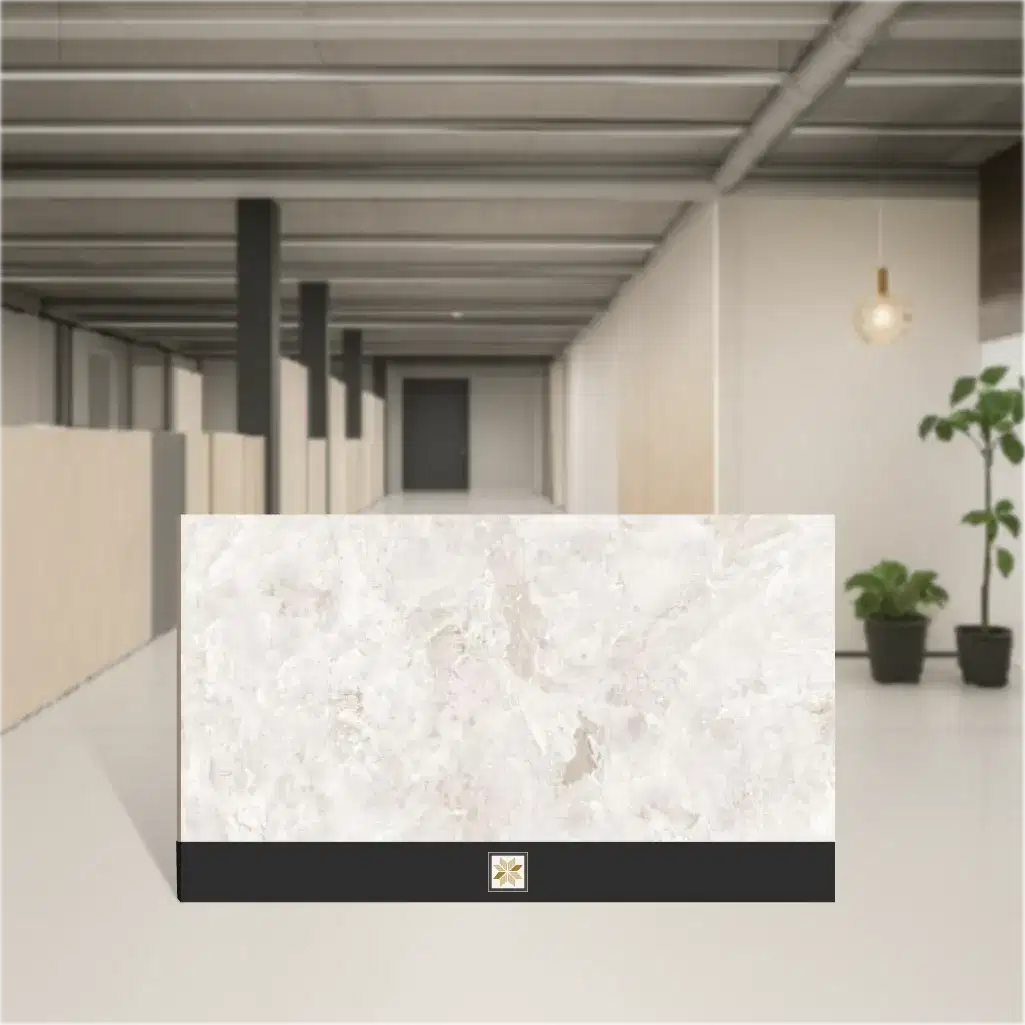 Maxilla White Marbles & Stones Rectangular Tiles TL-9109 (2.7x5.3 feet | 9 mm)-0