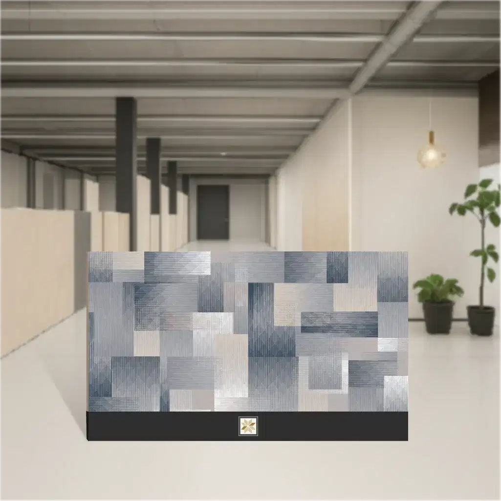 Vitrified Platinum Grey Decor Highlighter Tiles Matt Rectangular Tiles TL-9138-B (4x2 feet | 9 mm)-0