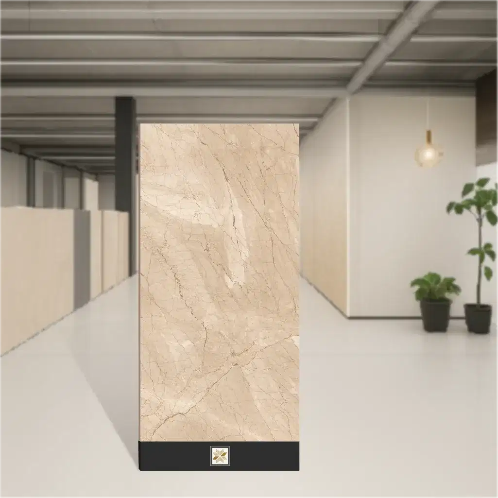 Vitrified Shoaling Salmon Marbles & Stones Matt Rectangular Tiles TL-9155-B (4x2 feet | 9 mm)-0