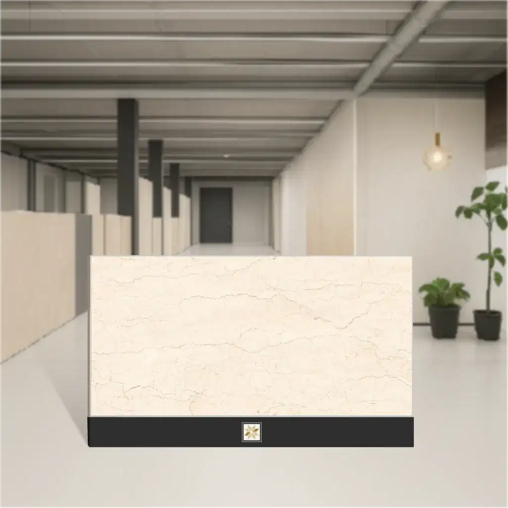 Vitrified Infinite Saina Beige Marbles & Stones Glossy Rectangular Tiles TL-9172 (4x2 feet | 9 mm)-0