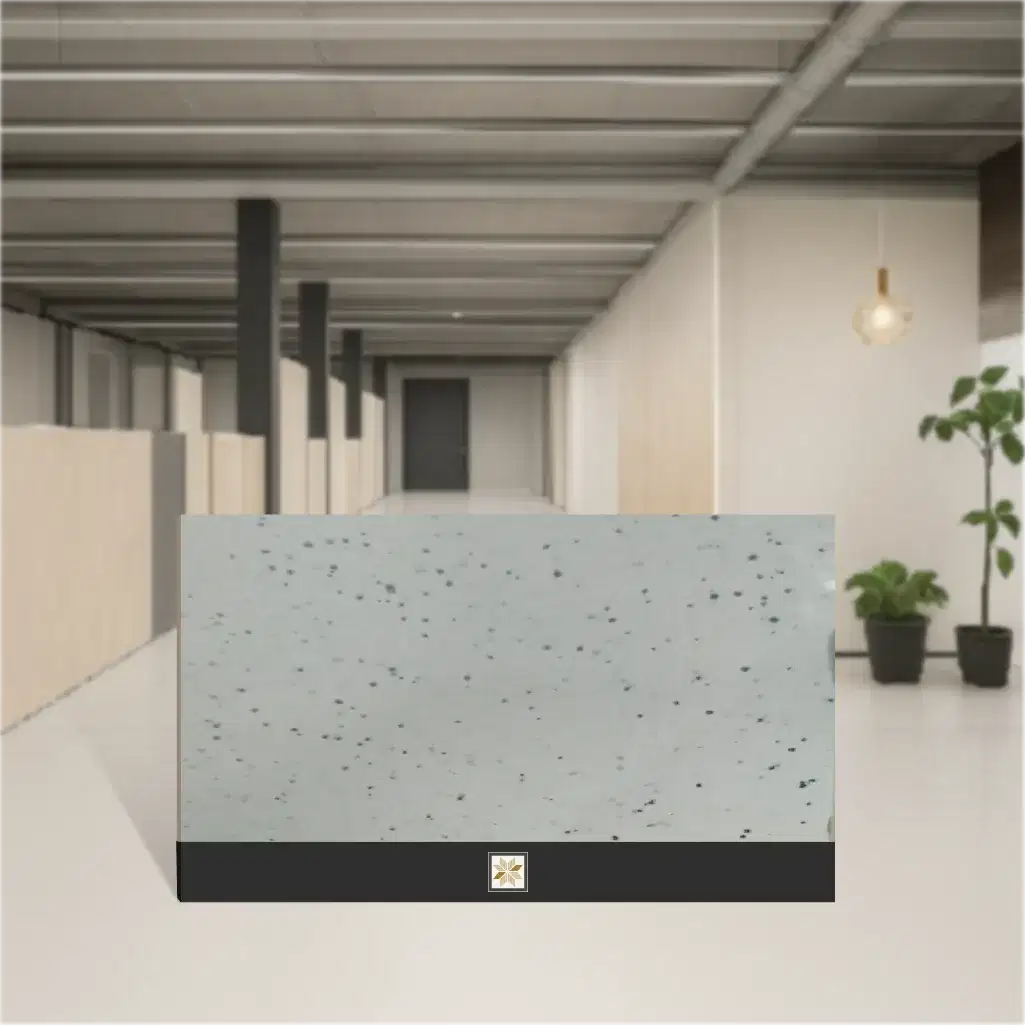 Vitrified Corian White Marbles & Stones Hi-Glossy Rectangular Tiles TL-9412 (8x2.7 feet | 15 mm)-0