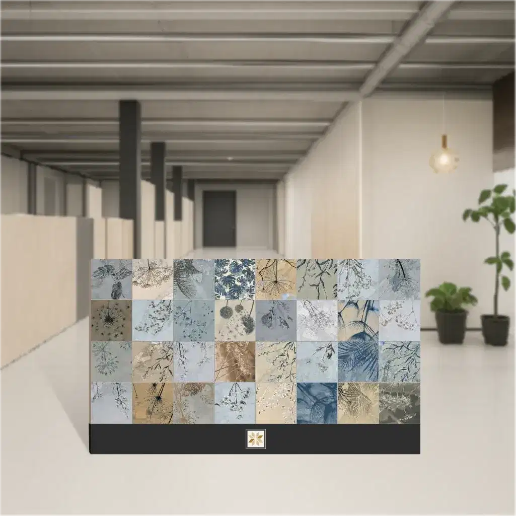 Vitrified Lozen Azul Highlighter Tiles Matt Rectangular Tiles TL-9613 (4x2 feet | 9 mm)-0